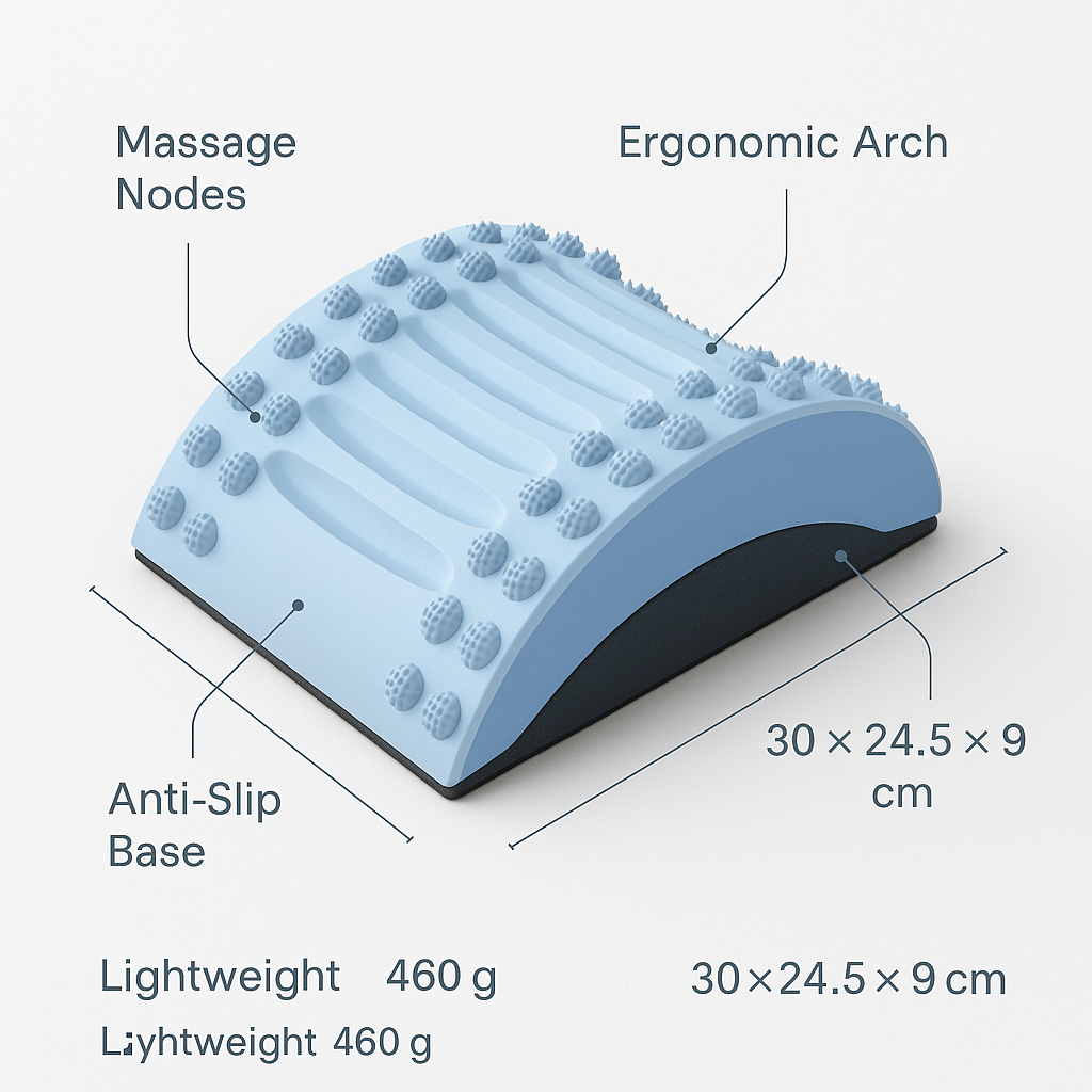 New Lumbar Support Massaging Stretch Yoga Mat