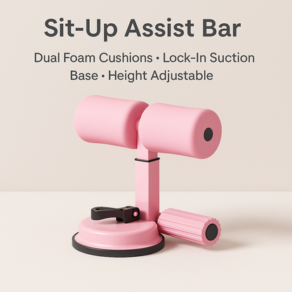 Sit-Up Assistant for Home Fitness with Suction Fixation